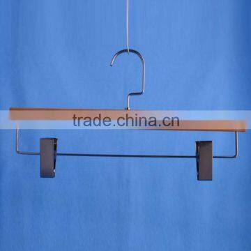 wood looking metal clips pant plastic hanger