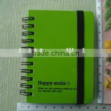 OEM small spiral notebook with elastic for kids