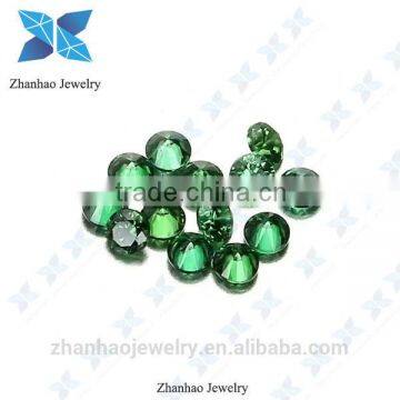 emarld-green 1.00mm round cut cz stone /synthetic cubic zirconia gemstone