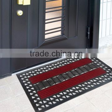 entry injection PVC floor mat cutout design door mat
