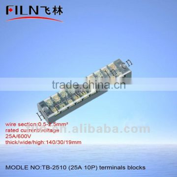 copper block TB-2510 25A 10P terminals blocks