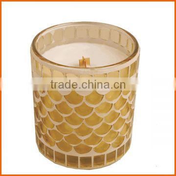 Best selling fashion beautiful customized candle glass jar