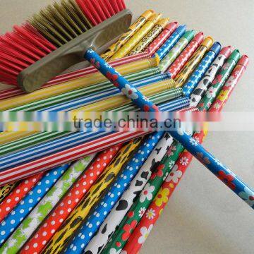 PVC Coated Wooden Flower Broom Stick for Sale