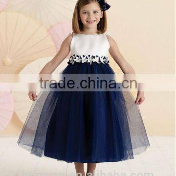 cute baby strap tulle flower ball gown flower girl dress