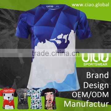 Online shopping 2016 MEN Fitness clothing custom printing t shirt