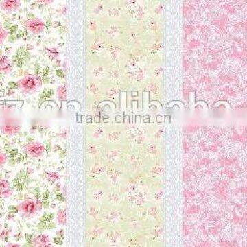 flower printed polyester brushed fabric for bed sheet