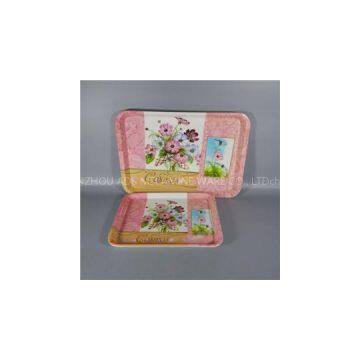 Set Of 2pcs Enjoy Life Melamine Serving Trays