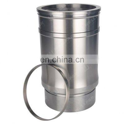 Engine parts cylinder liner with scraping carbon ring for DD15 139mm