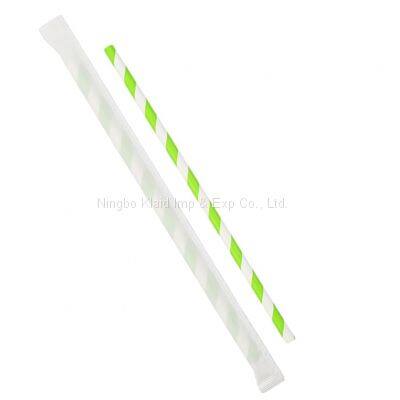 6mm Custom Pattern Colorful Disposable Environmentally Friendly Compostable Art Straws (5000/ Ctn)