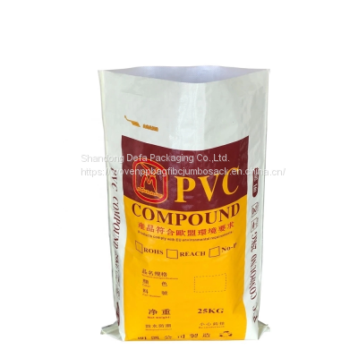 25kg chemical powder granules kraft paper laminated PP woven moisture proof bag