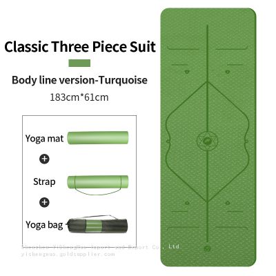 YiShengNuo Custom Print Eco Friendly Foldable Natural TPE Yoga Mat