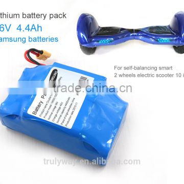 Smart safety samsung rechargeable battery 36v 4.4ah for scooter