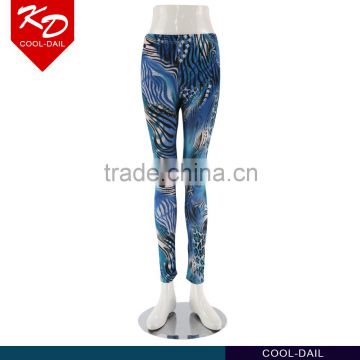 2016 custom ocean blue mixed patterns leggings for women wholesale
