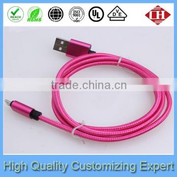 Xiamen Caohon Metal head Nylon braided Micro-USB Extension Cable