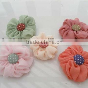 2013 New design wholesale DIY handmade chiffon flowers H-67