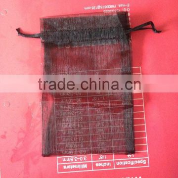 Black china 3x4 inch organza gift bag