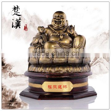 Bronze color resin buddha statue , chinese lucky fengshui buddha statue