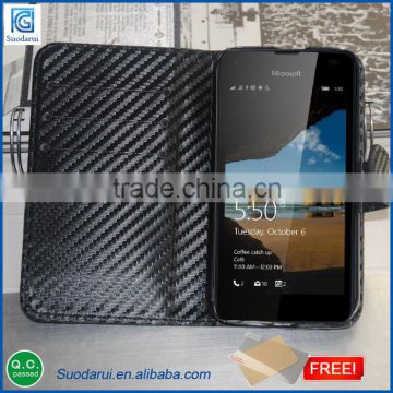 Hot selling book style leather Wallet case cover pouch For Microsoft Lumia 550