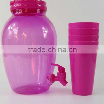 hot sale 4.4L plastic beverage kettle with cups for drinking                        
                                                Quality Choice