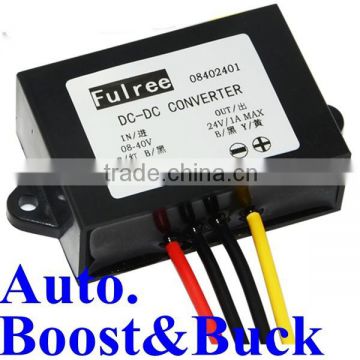 12v 24v voltage converter 1a 24W automatically boost and buck voltage regulator for car
