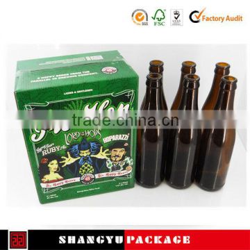 Custom Size Package Corrugated Boxes,Hard paper bottled beer packaging