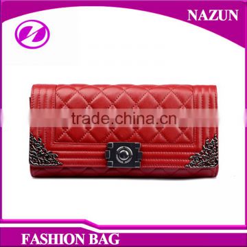 Popular Style Wine red bag Leather Women Fashion Purses Clutch Bags