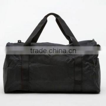 Water-resistant black Medium canvas Duffle bag