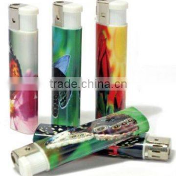 Cheap wholesale electric lighter with PVC picture