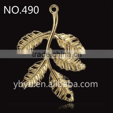 wholesale stainless steel leaves charm pendant