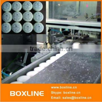 Automatic pleating round soap wraping machine