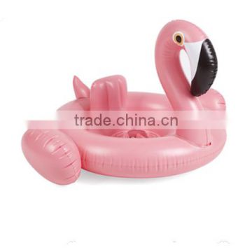 2016 Summer Baby Pink Flamingo Swimming Ring Inflatable Swan Swim Float Water Fun Pool Toys Swim Ring Seat Boat Kids Swimming