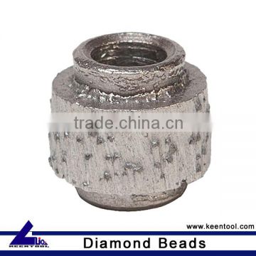 Sintered diamond beads for diamond wire saw