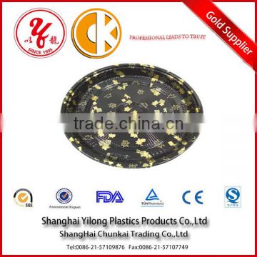 Factoy offer disposable round plastic tray for food