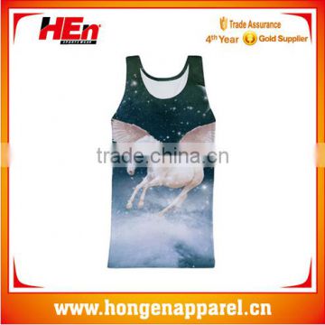 2016 Dry Fit Gym Tank Top Custom Sublimation New Design /Bodybuilding High Quality Tank Top For Sale