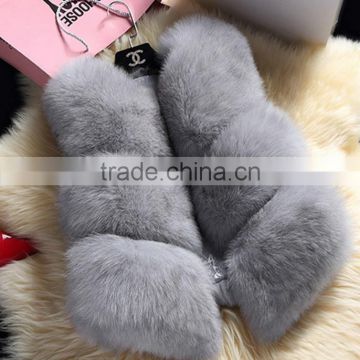 Imitation fox fur fur vest three stripe Europe and the United States fake fur vest burst models