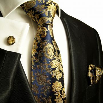 Adjustable Blue Mens Silk Necktie Satin Plain