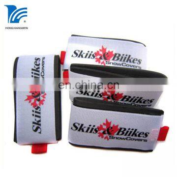 customer's rubber ski strap with logo printing