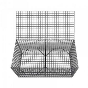 Welded mesh gabion box for retaining wall