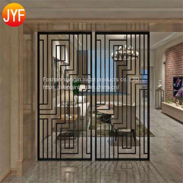 JYFQ0078  Chinese net style design sandblasted wire screen single panel room divider stainless steel screen room dividers partitions