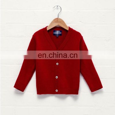 Baby Girls Knitted Wool Red Sweaters Cardigan