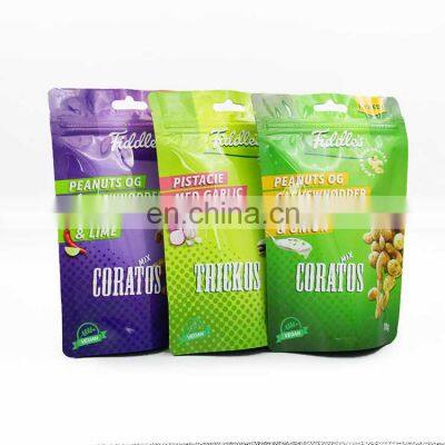 Cheap Custom Printed Heat Seal Resealable Aluminum Foil Laminated Stand Up Zip Lock Pistachio Nuts Packing Nuts Packaging Bag