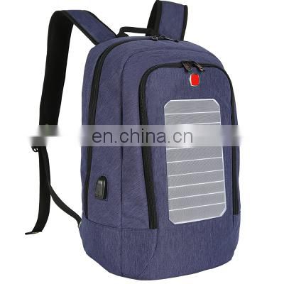 solar panel backpack  wholesale waterproof travel backpack laptop bag  solar backpack with USB