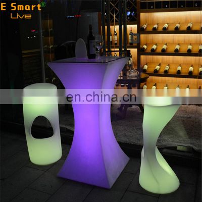 waterproof remote controlled led light for bar table portable bar counter stool
