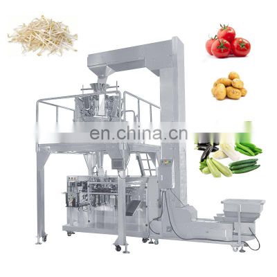 Automatic Three Side Salad Bean Vegetable Sprout Curd Standup Bag Pouch Pack Machine For Beet