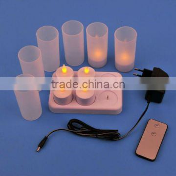6pcs led rechargeable candle with reomte control