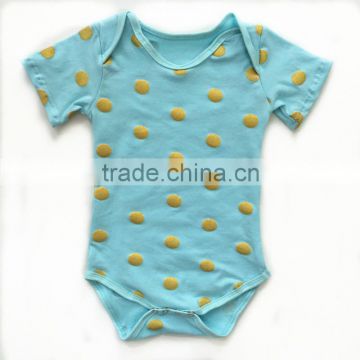 2016 summer baby romper set gold polka dot knitted romper baby romper set                        
                                                Quality Choice