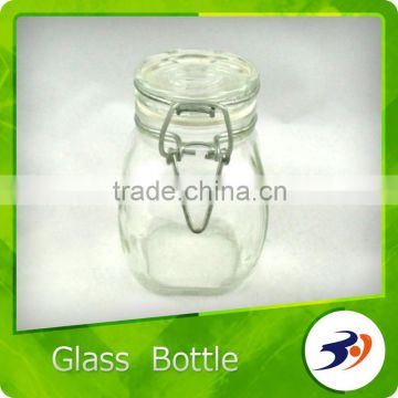 Multi-purpose Empty Glass Jar With Glass Lid
