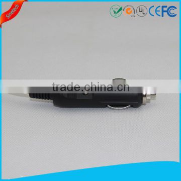 Male cigarette lighter to 4-pin Mini Din cable with 12V to 12V