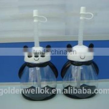 plastic drinking cup with cute panda shape