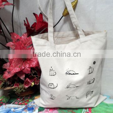 OEM cotton canvas tote bag with custom printed logo recyclable shopping cotton bag colorful lightweight felt tote bags